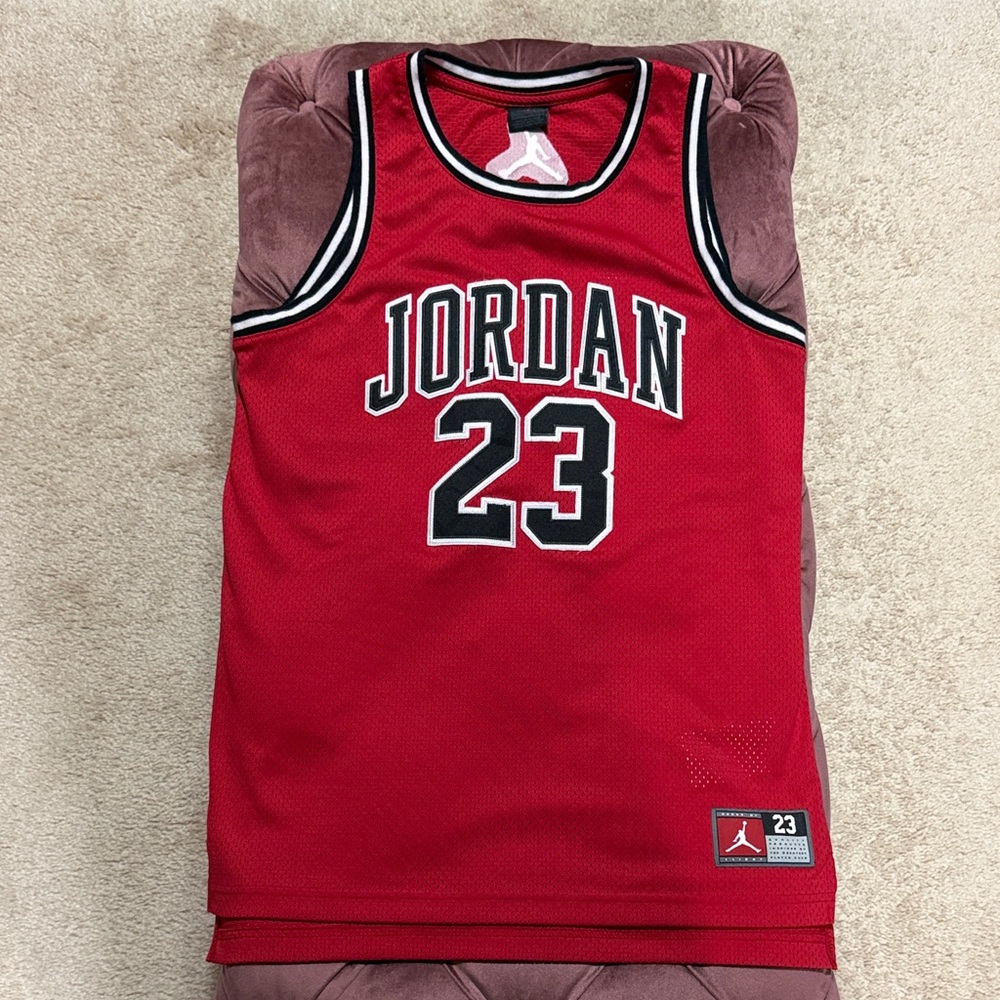 Air Jordan Red and Black Jersey